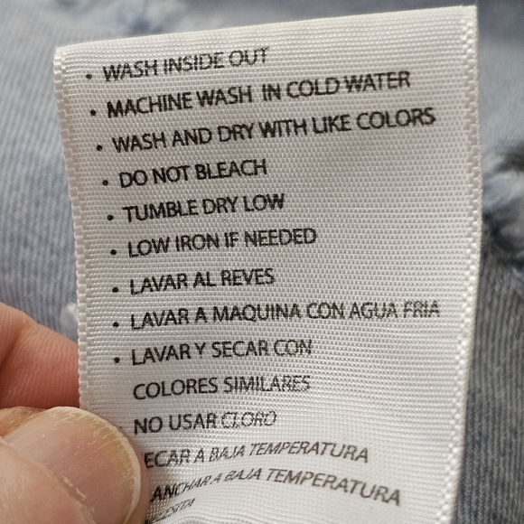 KanCan Lightwash Denim Overall Dress Skirt In M - Picture 6 of 8